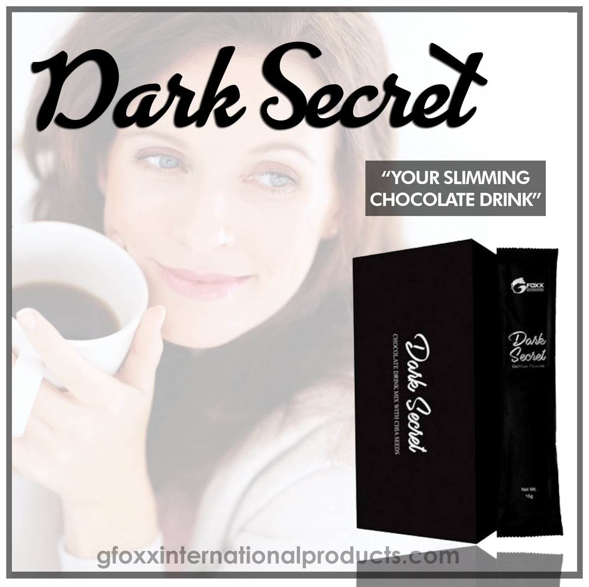 Dark Secret Slimming Chocolate Drink with Chia Seeds